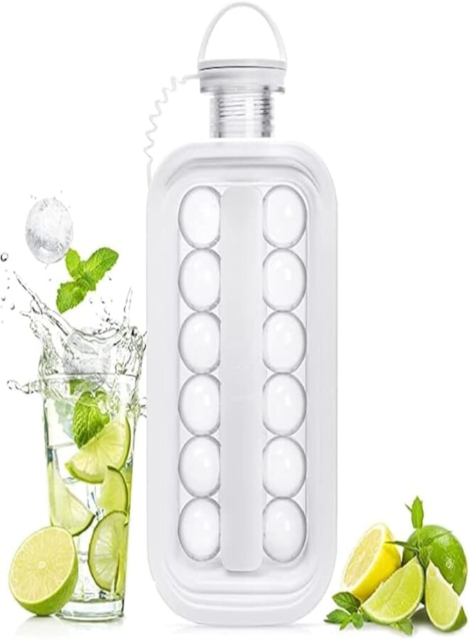 Spaceshoop Easy Portable Ice Ball Maker, Ice Cube Trays for Freezer, 2 in 1 Portable Ice Ball tray water bottle.