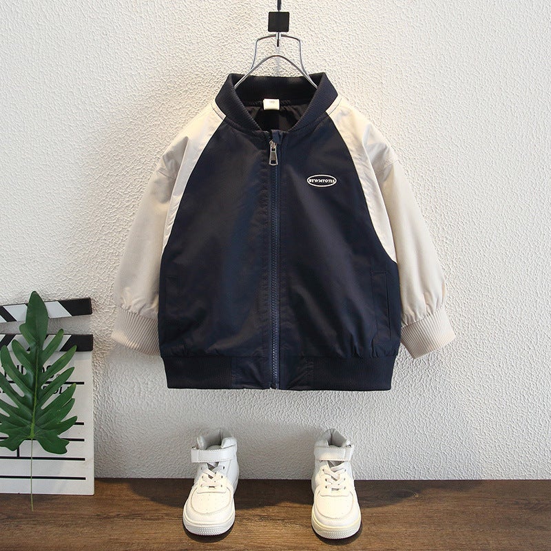 Boys' Baseball Jacket 2025 Autumn New Stylish And Fashionable Toddler Korean Style Jacket Trendy - Image 4