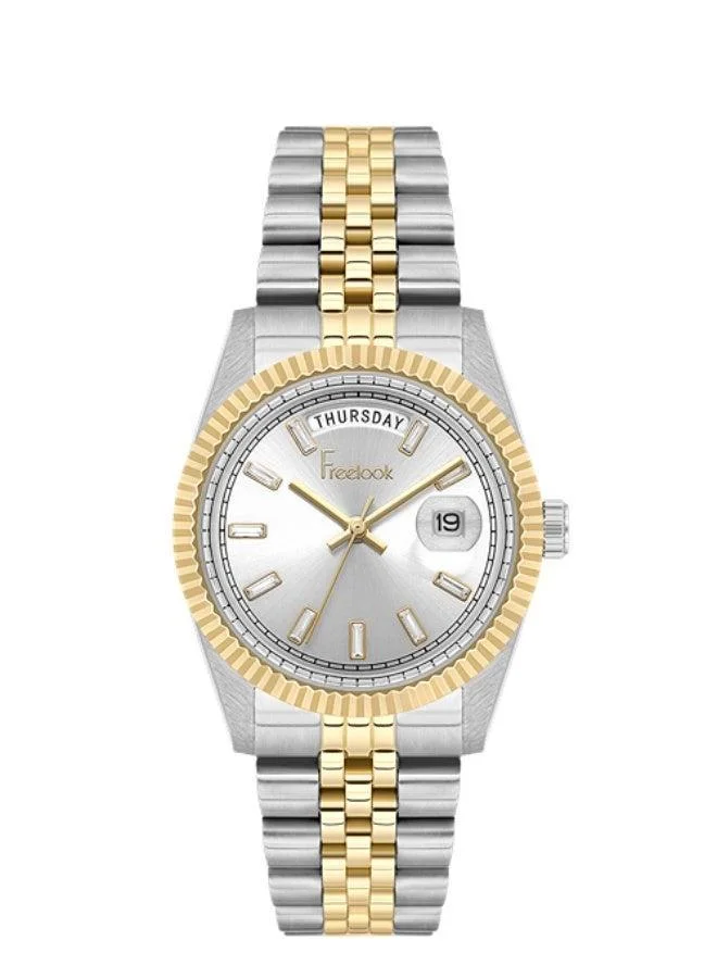 Freelook Paris Freelook - Jolie Women's Watch | Steel Case | Stainless Steel Band | Silver & Round Dial | Analog | Quartz | Mineral Glass | Premium Luxury Watch | Ideal Gift | Water Resistant 30 Meters