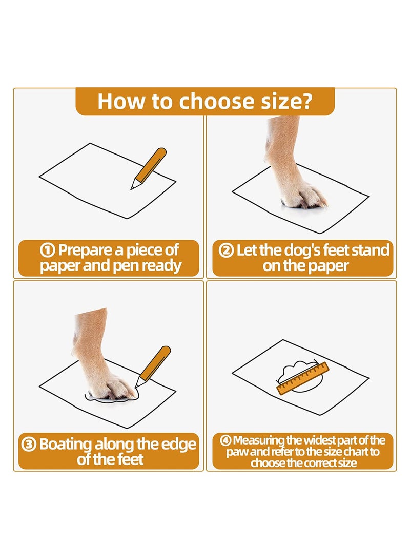 KASTWAVE Dog Shoes 4 Pcs Size 4 Anti Slip Breathable Waterproof Dog Booties Boot Paw Protector for Small Dog Dog Hiking Shoes with Reflective Adjustable Strap Zipper Puppy Shoe for Hot Pavement Winter Snow - Image 2