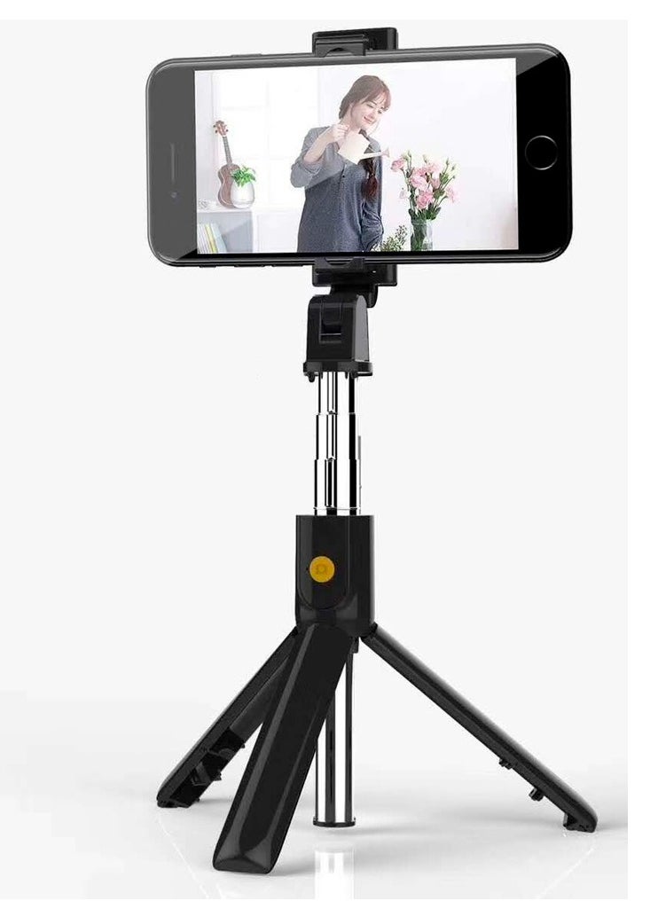 ELTRAZONE K07 Selfie Stick Remote Control Integrated Tripod Rotate Click Compact Size One Key Compatible With Multi-size Gear Design Clamp Selfie Stick  - Image 1