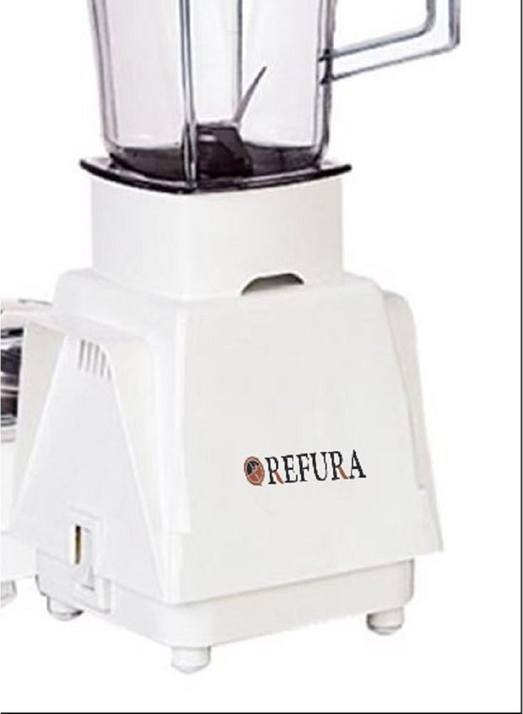 REFURA 3 In 1 Multifunctional Blender 1.5L 400W RE-242 | Stainless Steel Blades,| 1L Jar, Over Heat Protection | Coffee Grinder & Smoothie Maker | - Image 3