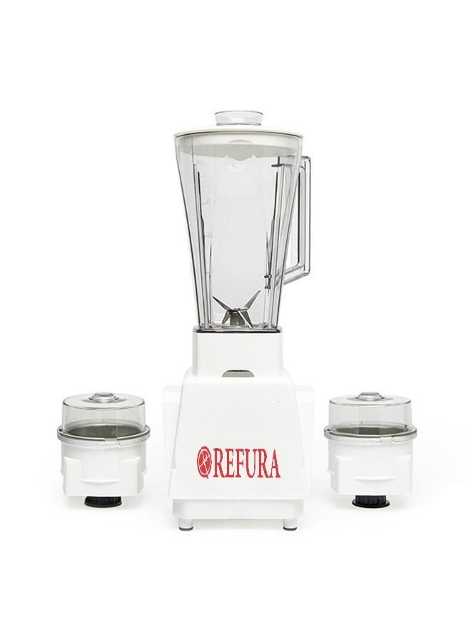 REFURA 3 In 1 Multifunctional Blender 1.5L 400W RE-242 | Stainless Steel Blades,| 1L Jar, Over Heat Protection | Coffee Grinder & Smoothie Maker | - Image 5