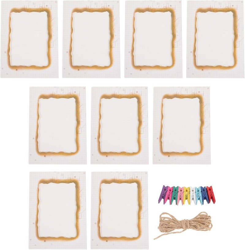 Wall Hanging Paper Picture Frame Set, 6-inch Blank Photo Holders with 9 Slots, DIY Creative Home Decor for Photo Display and Landscape Collage - Image 1