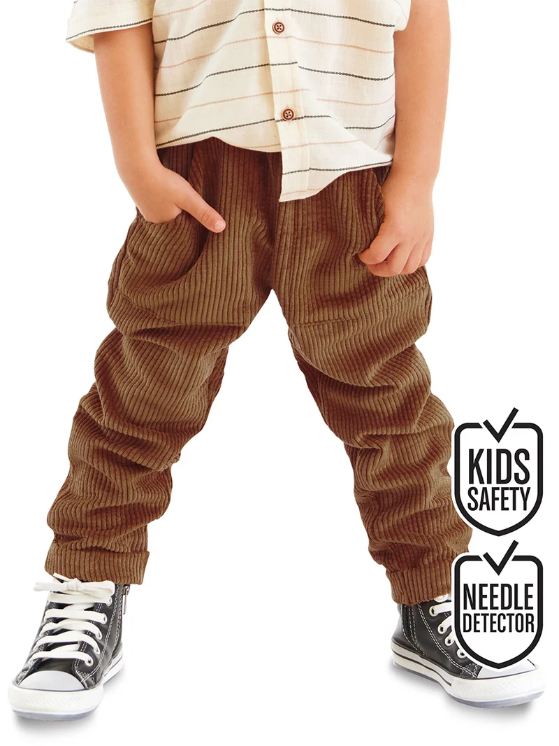 دينوكيدس بنطلون مخملي للأولاد باللون الخردلي