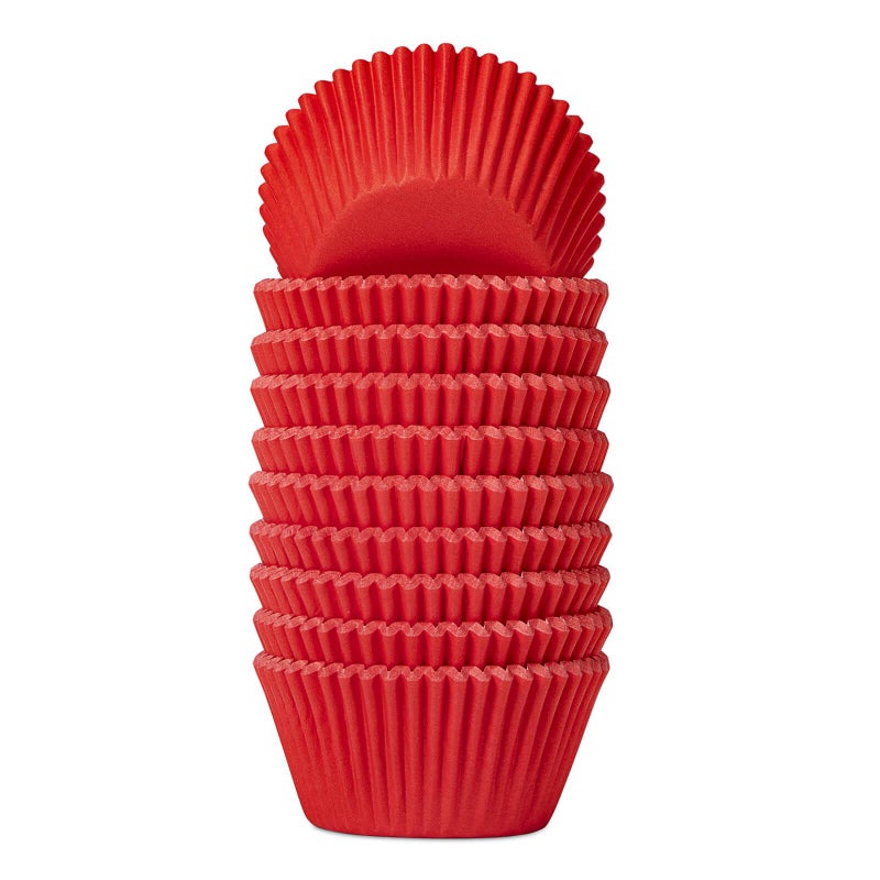 xlloest Xlloest Standard Red Baking Cups Cupcake Liners Paper Pack of 200 