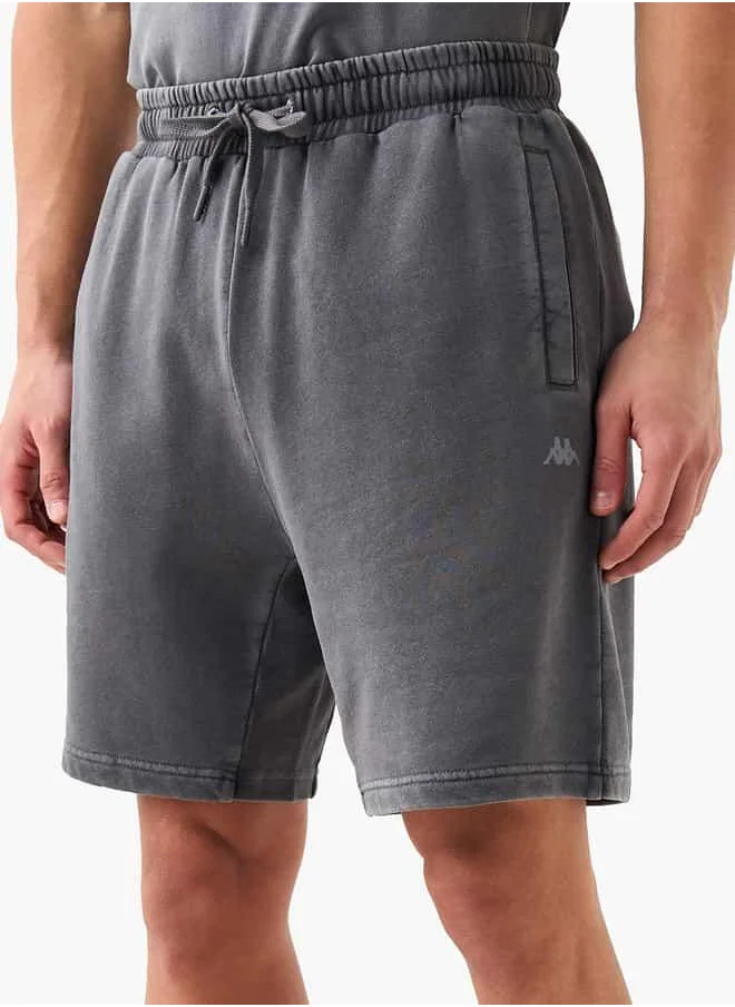 Kappa Kappa Textured Shorts with Drawstring Closure and Pockets