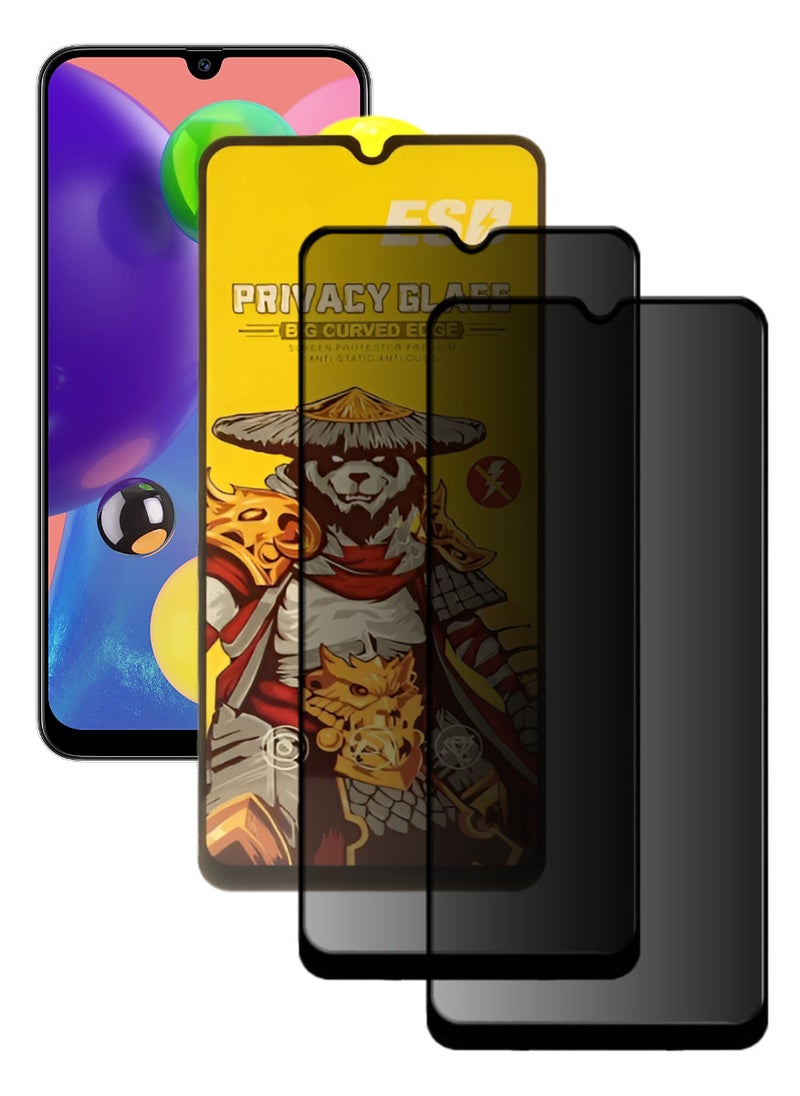 ESD 2 Pieces Tempered Dustproof Privacy Glass Screen Protector Compatible For Samsung Galaxy A70s - Image 1