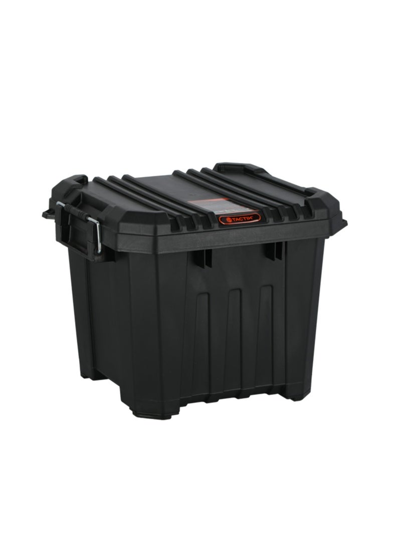 Tactix Stackable Sturdy Heavy Duty Storage Box Black  - Image 3