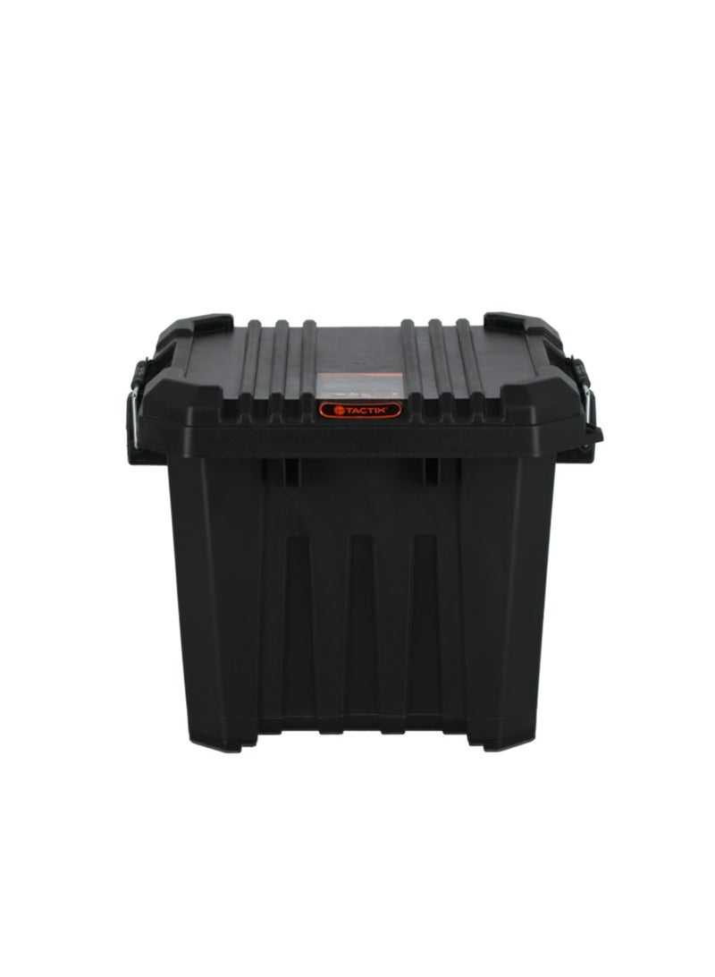 Tactix Stackable Sturdy Heavy Duty Storage Box Black  - Image 1
