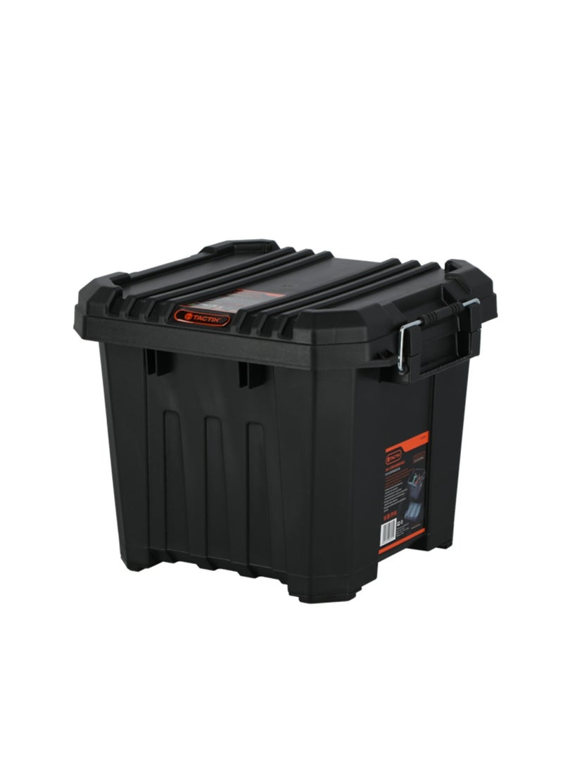 Tactix Stackable Sturdy Heavy Duty Storage Box Black  - Image 2