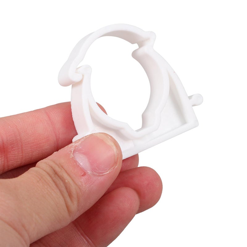 مشابك أنابيب PVC بيضاء 1 بوصة 100 قطعة أقواس تركيب على شكل U للسباكة والكهرباء - Image 5