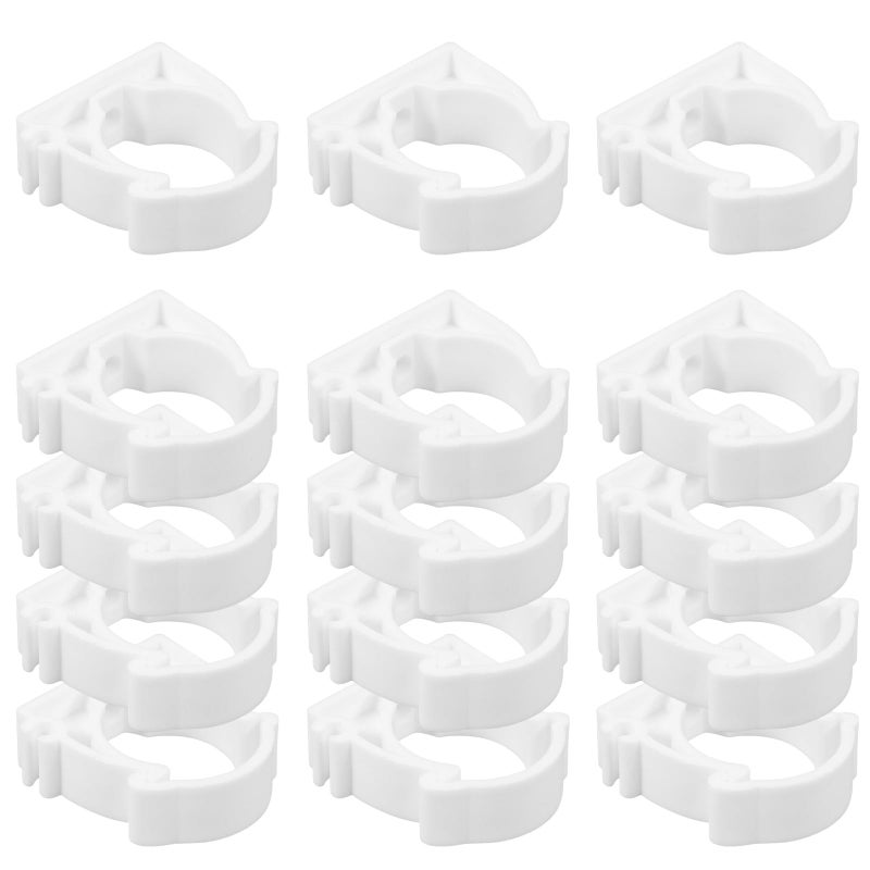 مشابك أنابيب PVC بيضاء 1 بوصة 100 قطعة أقواس تركيب على شكل U للسباكة والكهرباء - Image 2