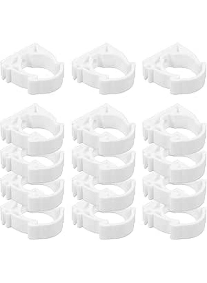 مشابك أنابيب PVC بيضاء 1 بوصة 100 قطعة أقواس تركيب على شكل U للسباكة والكهرباء - Image 1