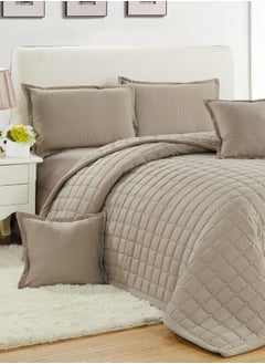 Sleep night Compressed Colored Comforter Set Duble Size 6 Pieces 1 comforter + 1 bed sheet + 2 Pillowcase + 2 cushion case  - Image 3