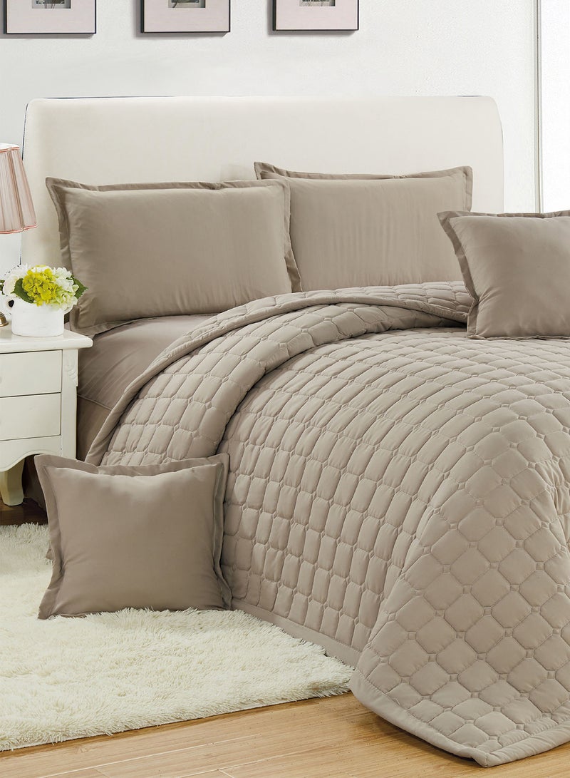 Sleep night Compressed Colored Comforter Set Duble Size 6 Pieces 1 comforter + 1 bed sheet + 2 Pillowcase + 2 cushion case  - Image 3