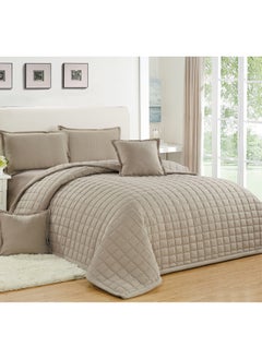 Sleep night Compressed Colored Comforter Set Duble Size 6 Pieces 1 comforter + 1 bed sheet + 2 Pillowcase + 2 cushion case  - Image 1