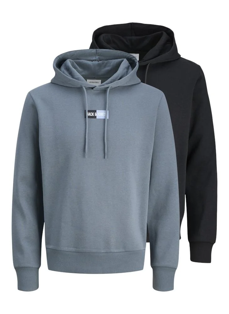 JACK & JONES 2 Pack Of Graphic Pullover Hoodie
