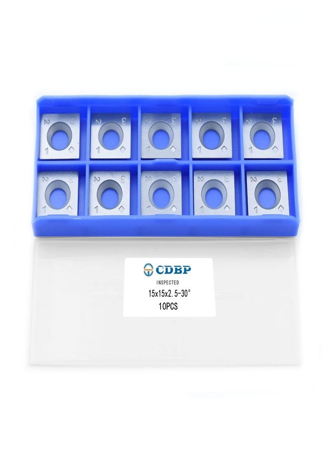 CDBP 15mm Square Straight Carbide Inserts for Woodturning, 15×15×2.5mm Replacement Cutter Knives for Woodworking Fits Spiral, Helical Planer Cutter, Head Wood, Lathe, Turning Tools, Ci1, 10pcs - Image 1