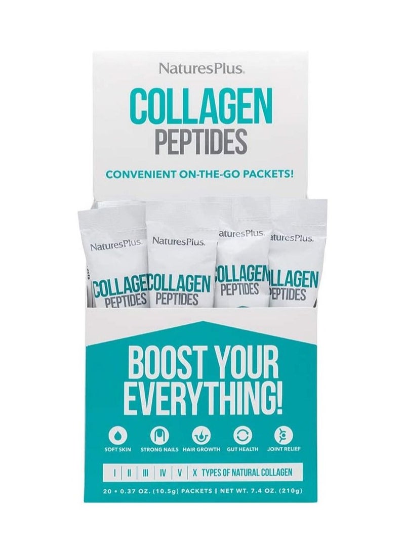 Natures Plus Dietary supplement containing collagen peptides stick packs