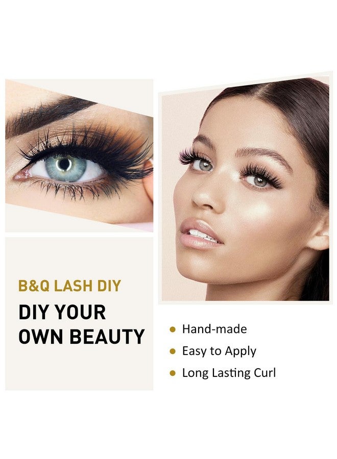 Lash Clusters B02 Diy Eyelash 72 Cluster Lashes C D Curl B&Q Lash Mega Volume Individual Lashes Eyelash Clusters Wispy Lashes Cluster Diy At Home (Nmd816Mix)