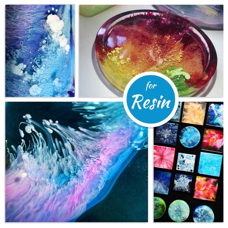 DecorRom White Alcohol Ink Set - 4 Ounce 2 Type Color for Resin Petri Dish Making, Epoxy Painting, Yupo Creations - Paint Dye for Art, Tumbler - 120ml - Image 2