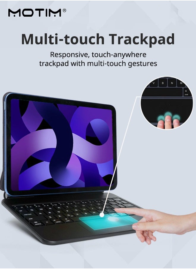 Magic Keyboard Case for iPad Pro 13 inch(2024) with Magnetic Back Cover, Easy-Set Floating Cantilever Stand, Smart Trackpad, Precision Multi-Touch Trackpad Backlit Keyboard Case