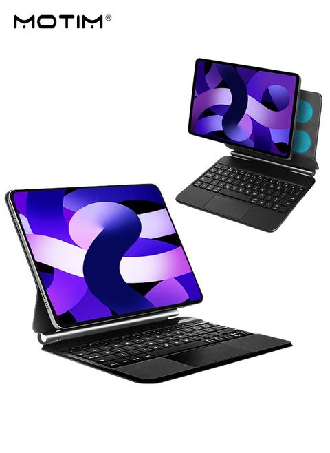 Magic Keyboard Case for iPad Pro 13 inch(2024) with Magnetic Back Cover, Easy-Set Floating Cantilever Stand, Smart Trackpad, Precision Multi-Touch Trackpad Backlit Keyboard Case