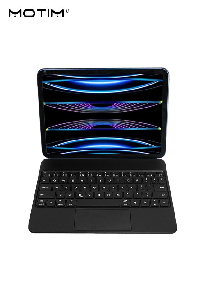 Magic Keyboard Case for iPad Pro 13 inch(2024) with Magnetic Back Cover, Easy-Set Floating Cantilever Stand, Smart Trackpad, Precision Multi-Touch Trackpad Backlit Keyboard Case