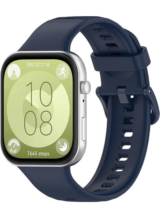 Huawei Watch Fit 3 Silicone Bracelet, Breathable Soft Sport Replacement Band for Women/Men, Adjustable Waterproof Strap for Smartwatch Fit3. - Image 1