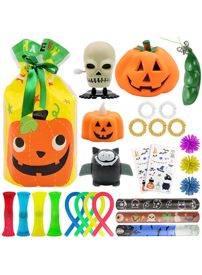 Loquat Children's  Party Toy Ghost Festival Human Bug Pumpkin Skeleton  Trick Toy Set-Color:All Saints - Image 1