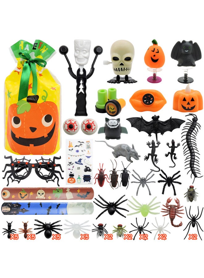 Loquat Children's  Party Toy Ghost Festival Human Bug Pumpkin Skeleton  Trick Toy Set-Color:All Saints - Image 2