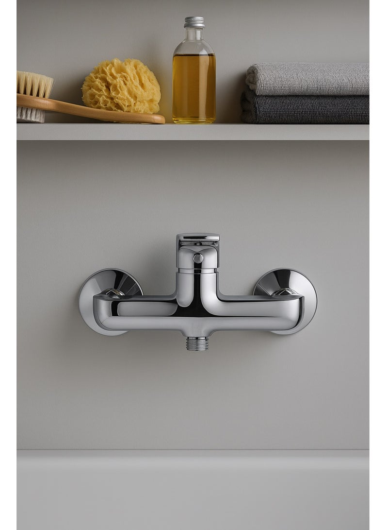 GS Rubinetterie Single Lever Wall Shower Mixer Chrome - 2461C - Image 4