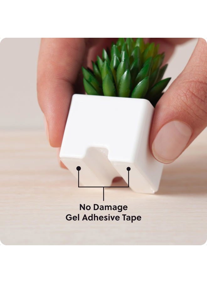 U Brands Adhesive Faux Succulent Cord Organizers, Set of 3, Kitchen Gadgets Cable Management, Office Desk Accessories, Office Supplies, Assorted Colors - Image 5