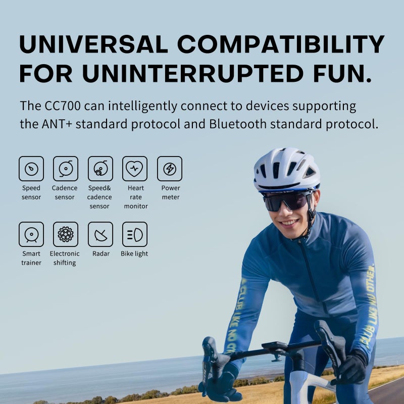 GEOID CC700 2.8" Color Screen Bike/Cycling Computer Wireless - Route Navigation with Re-Route Planing, WiFi Auto-Sync, ANT+/Bluetooth, Fast 5s GPS Positioning, Free Indoor Training - Image 5