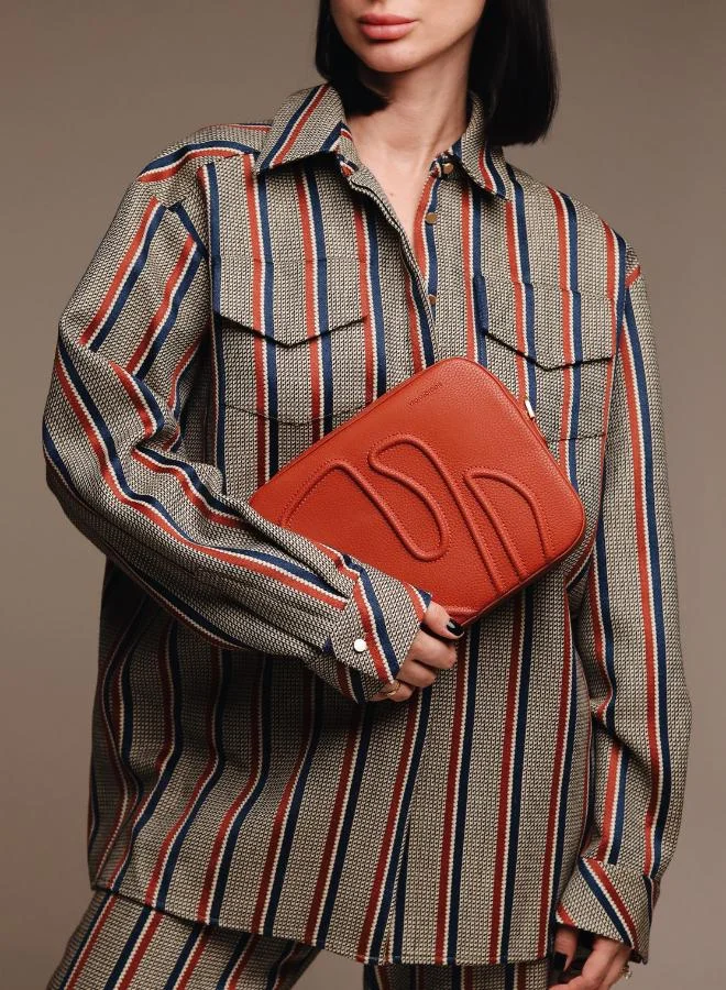 Veganologie Maze Crossbody Bag in Brown Made from 11 Recycled Bottles