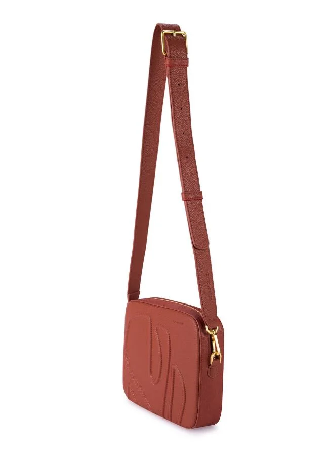 Veganologie Maze Crossbody Bag in Brown Made from 11 Recycled Bottles
