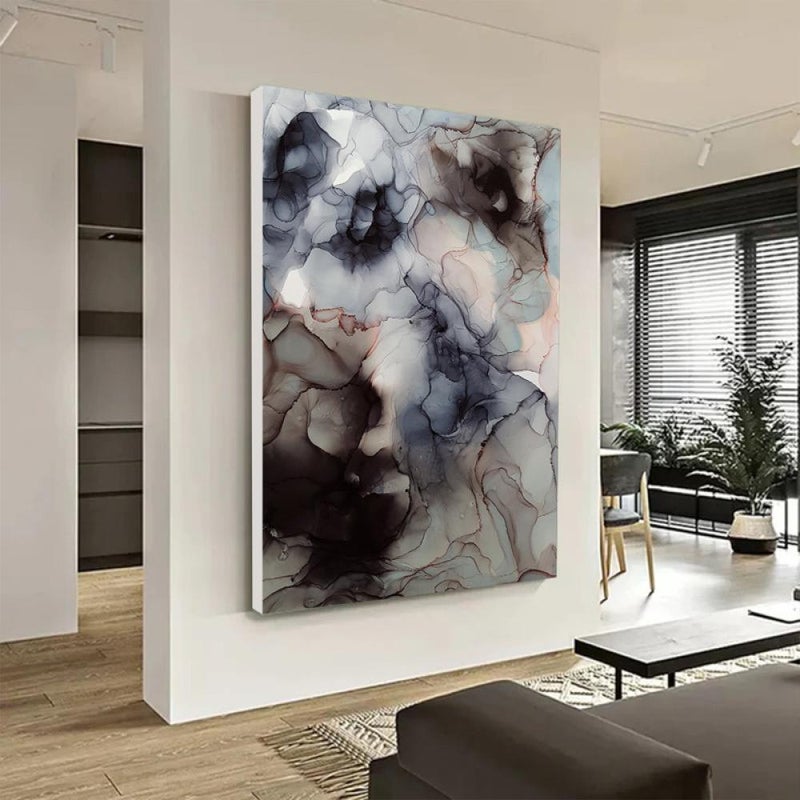 ماركتنا لوحة قماشية بتصميم الفن التجريدي مع برواز مجوف مقاس (40×60) قطعة واحدة - Image 2