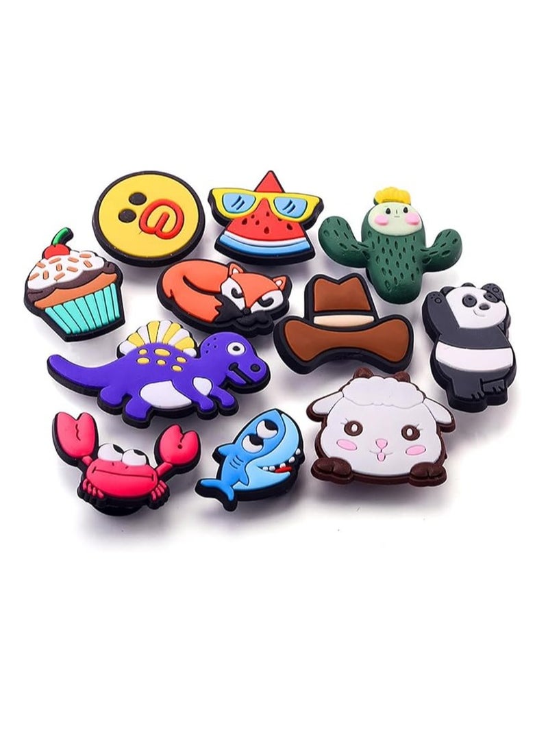 ECVV 100 قطعة زينة أحذية تمائم أحذية لسباكة عشوائية PVC تمائم مختلفة للفتيات والفتيان زينة أحذية كرتونية تمائم للدبابيس، مقاس واحد - Image 5