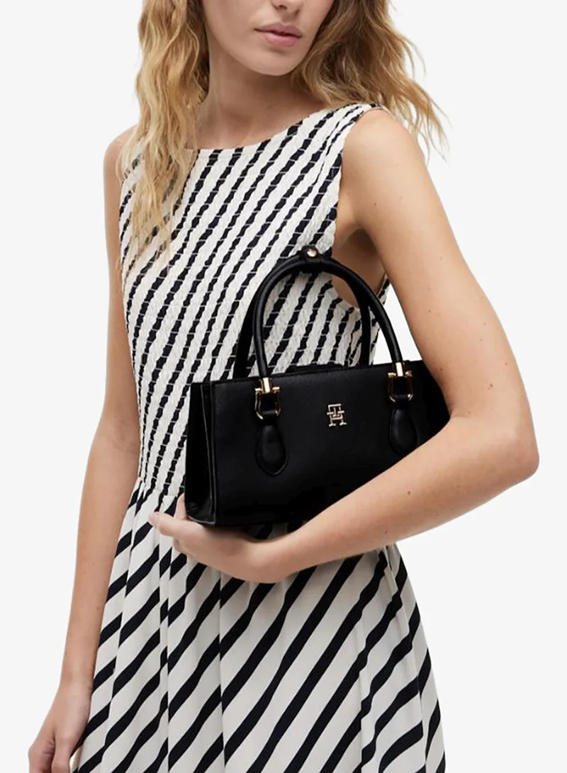 Tommy Hilfiger TH Monogram Plaque Crossbody Satchel