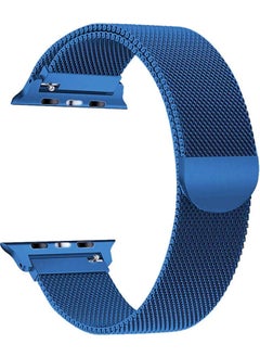 Robotekno Apple Watch Metal Band Milanese Strap Magnetic iWatch Compatible Milanese Series 1 | 2 | 3 | 4 | 5 - 42mm/44mm - Blue  - Image 3