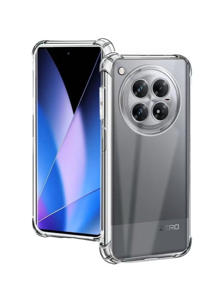 Generic - 2 in 1 Infinix Zero 40 5G Phone Case Cover & Screen Protector - Shockproof Clear Slim TPU Protective Phone Cover & Full Coverage Delicate Touch Tempered Glass Screen Protector for Infinix Zero 40 5G Clear - Image 1