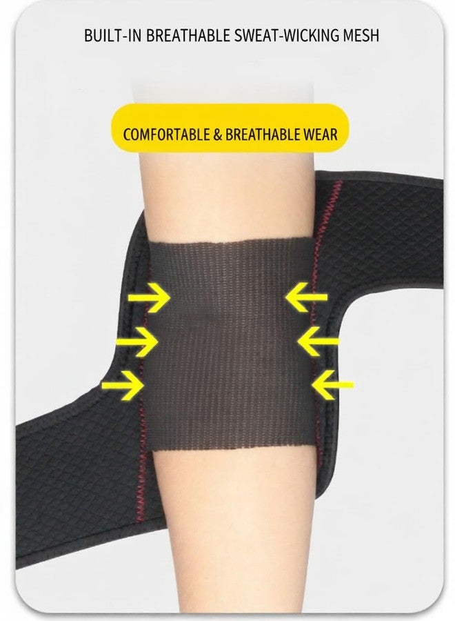 Cetaplast Adjustable Elbow Brace with Securing Anchor Strap | Breathable Mesh Support for Tennis Elbow, Gym, Injury Recovery & Joint Pain Relief - For Men & Women Black - Image 3
