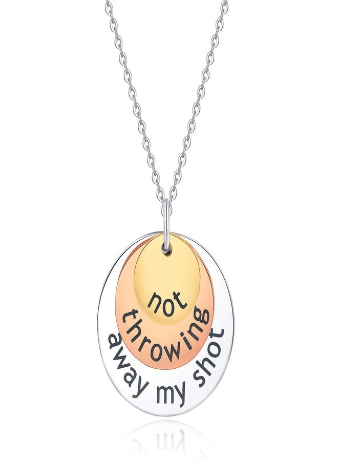 Botrinal Not Throwing Away My Shot Tri-layer Necklace,Hamilton Charm Rise Up Necklace for Teen Broadway Musical Inspired Jewelry - Image 1