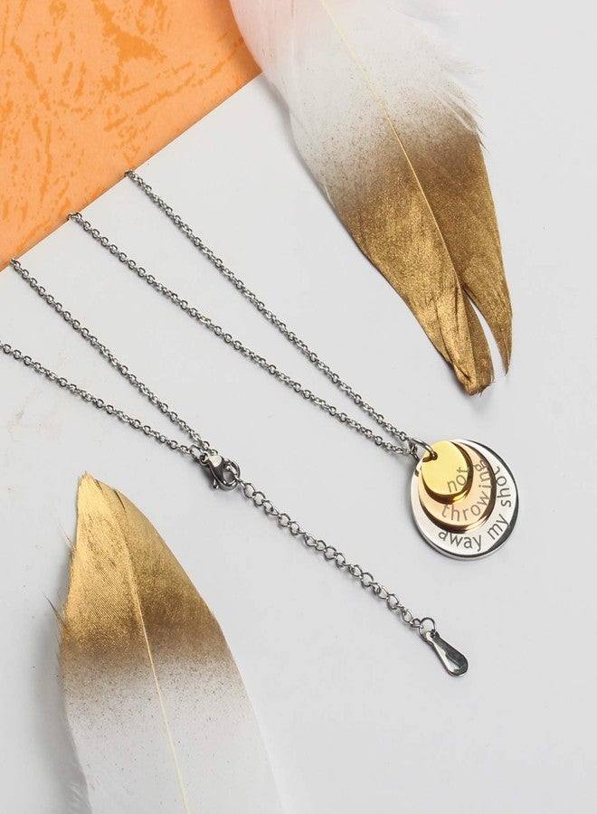 Botrinal Not Throwing Away My Shot Tri-layer Necklace,Hamilton Charm Rise Up Necklace for Teen Broadway Musical Inspired Jewelry - Image 3
