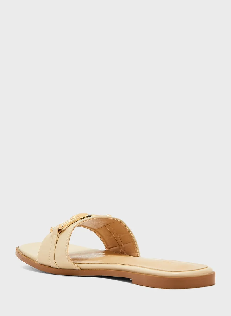 Ella Limited Edition Chain Detail Flat Sandal