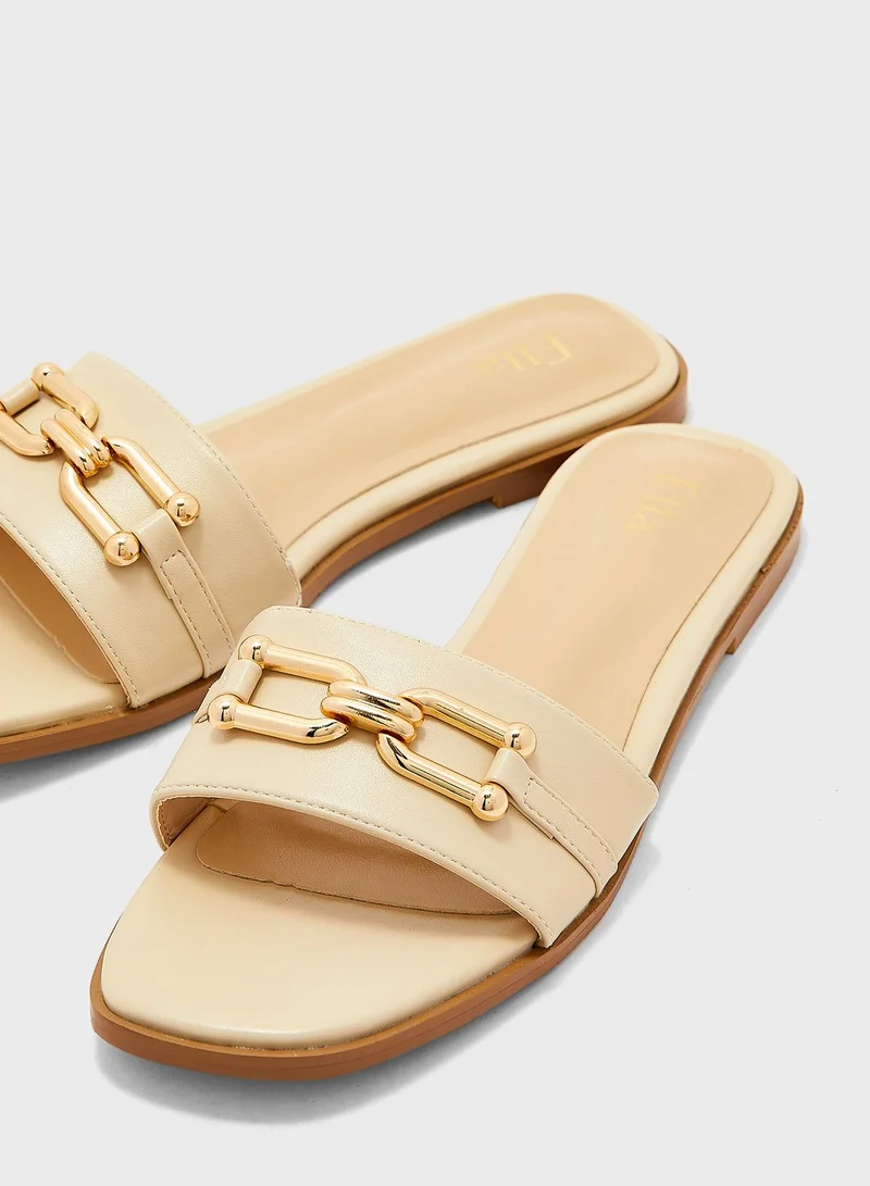 Ella Limited Edition Chain Detail Flat Sandal