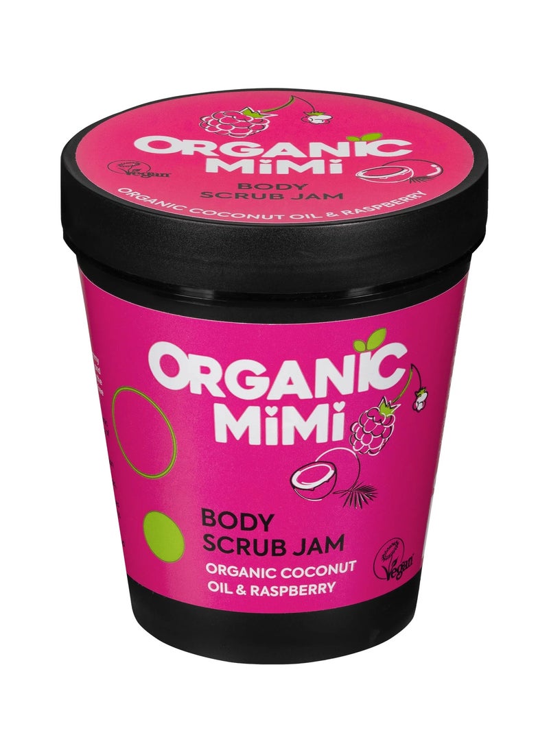 Organic Mimi Jam Coconut & Raspberry Body Scrub 250g - Image 1