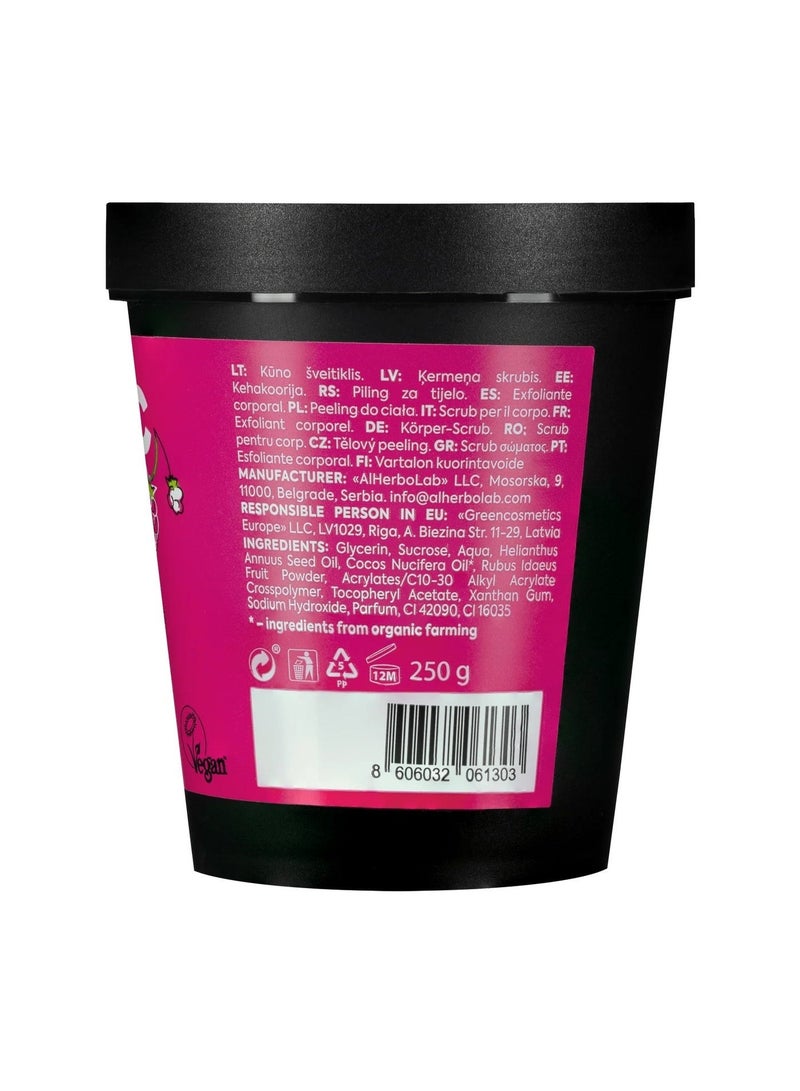 Organic Mimi Jam Coconut & Raspberry Body Scrub 250g - Image 3