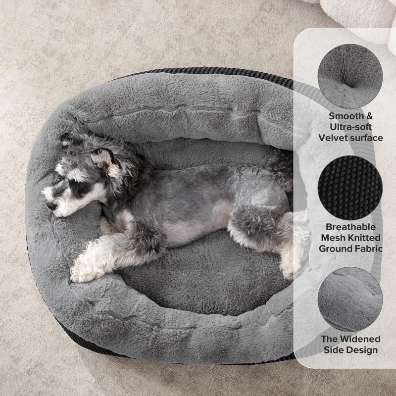 INVENHO Small Dog Bed Washable Orthopedic Calming Warming Durable Pet Bed with Anti-Slip Bottom - Image 2